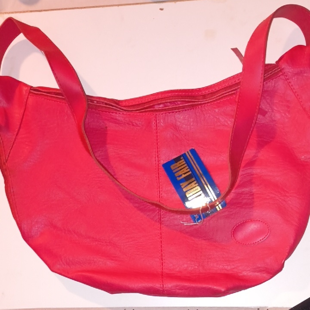 Pink Leather Shoulder Bag